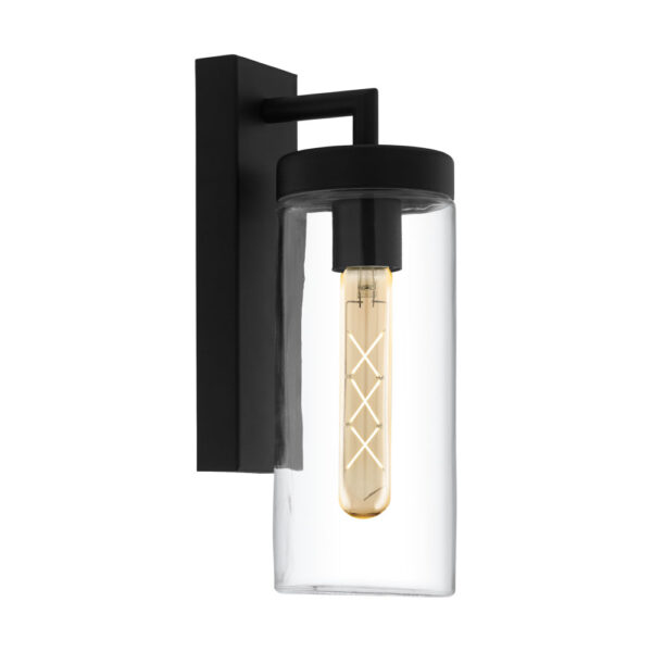 Aplica exterior EGLO BOVOLONE 97261 - E27 1X60W IP44 - Sticla - Negru