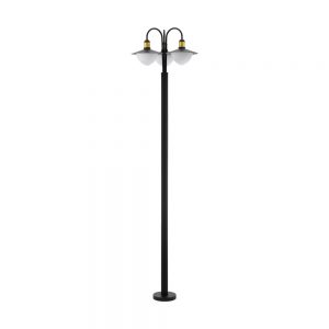 Stalp exterior EGLO SIRMIONE 97288 - E27 3X60W IP44 D550mm - Negru - Auriu