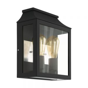 Aplica exterior EGLO SONCINO 97294 - E27 2X60W IP44 - Sticla - Negru