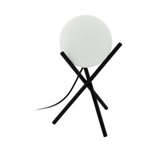 Veioza EGLO CASTELLATO 97333 - E14 1X28W D210mm - Sticla opal mat - Negru