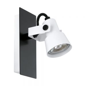 Aplica EGLO TRILLO 97371 - GU10 1X5W - Otel - Alb - Negru