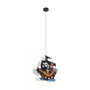 Pendul copii EGLO SAN CARLO 97409 - E27 2X28W - Rosu - Maro - Albastru - Negru