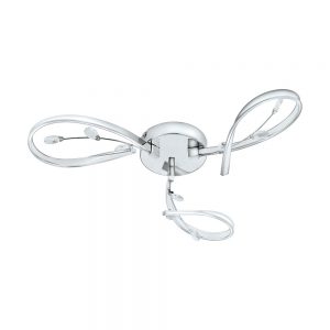 Plafoniera EGLO VALLEMARE 97486 - LED 3X6.6W 2400lm 3000K D650mm - Cristal - Transparent - Alb