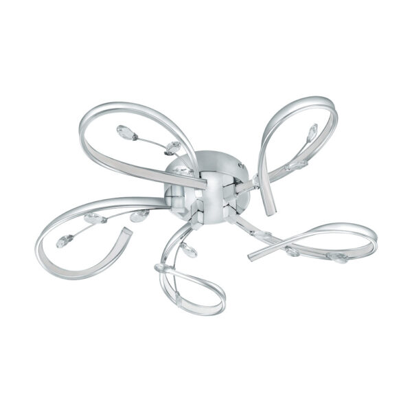 Plafoniera EGLO VALLEMARE 97487 - LED 5X6.6W 4000lm 3000K D650mm - Cristal - Transparent - Alb