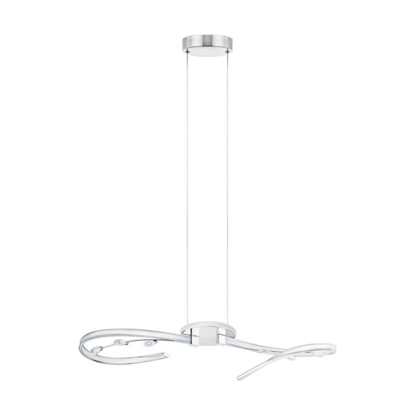 Lustra cristal EGLO VALLEMARE 1 97488 - LED 2X8W 2200lm 3000K - Cristal - Alb - Transparent