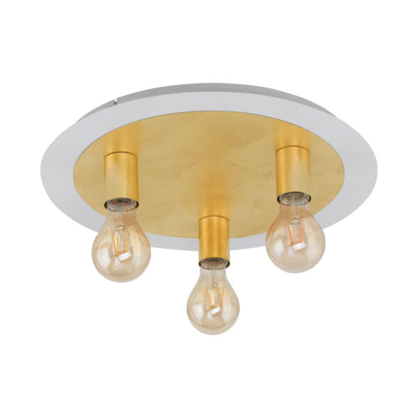 Plafoniera EGLO PASSANO 97492 - E27 3X4W D450mm - Otel - Auriu - Alb