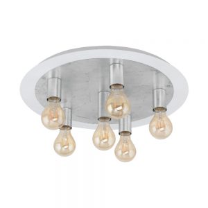 Plafoniera EGLO PASSANO 97496 - E27 6X4W D550mm - Otel - Argintiu - Alb