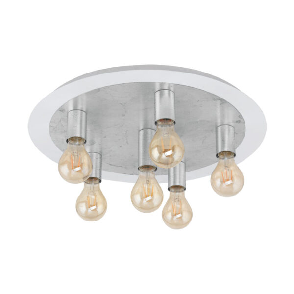 Plafoniera EGLO PASSANO 97496 - E27 6X4W D550mm - Otel - Argintiu - Alb