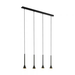 Lustra EGLO CORTADERAS 97605 - GU10 4X5W - Otel - Auriu - Negru