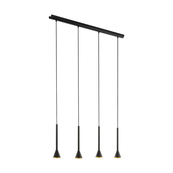 Lustra EGLO CORTADERAS 97605 - GU10 4X5W - Otel - Auriu - Negru