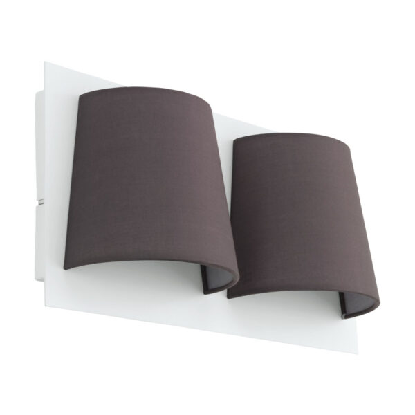 Aplica EGLO SERRAVALLE 97625 - LED 2X5.4W 820lm 3000K - Textil - Gri