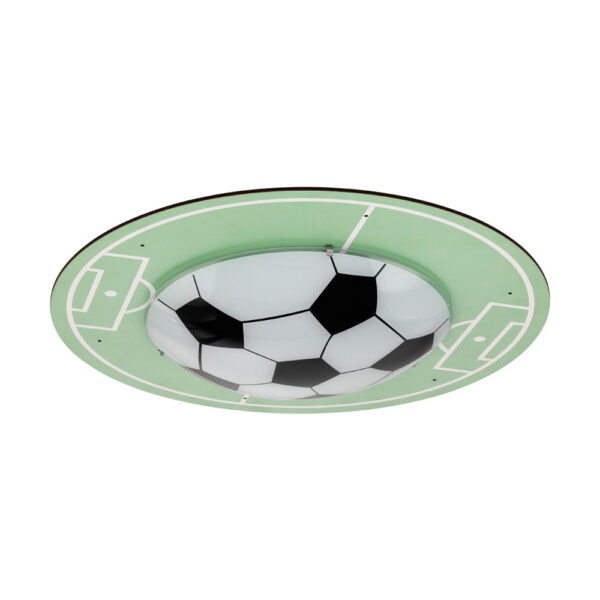 Plafoniera copii EGLO TABARA 97667 - E27 1X60W D400mm - Lemn - Verde - Alb
