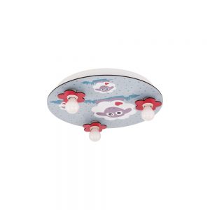 Plafoniera copii EGLO LALELU 97705 - E14 3X40W D400mm - Lemn - Albastru - Alb - Rosu