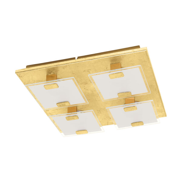 Plafoniera EGLO VICARO 1 97728 - LED 4X2.5W 720lm 3000K - Sticla satinata - Auriu