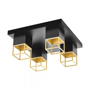 Plafoniera EGLO MONTEBALDO 97731 - GU10 4X5W - Otel - Auriu - Negru