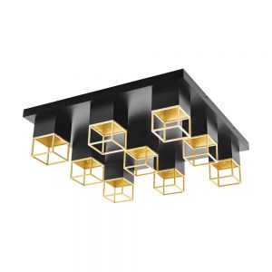 Plafoniera EGLO MONTEBALDO 97732 - GU10 9X5W - Otel - Auriu - Negru