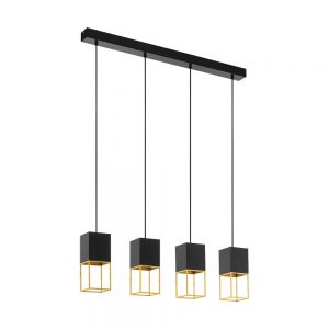 Lustra EGLO MONTEBALDO 97734 - GU10 4X5W - Otel - Auriu - Negru