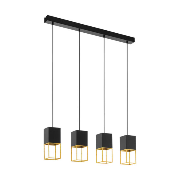 Lustra EGLO MONTEBALDO 97734 - GU10 4X5W - Otel - Auriu - Negru
