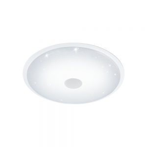 Plafoniera EGLO LANCIANO 97737 - LED 40W 4000lm 3000K - 4000K - 5000K D660mm - Efect de cristal - Alb - Argintiu
