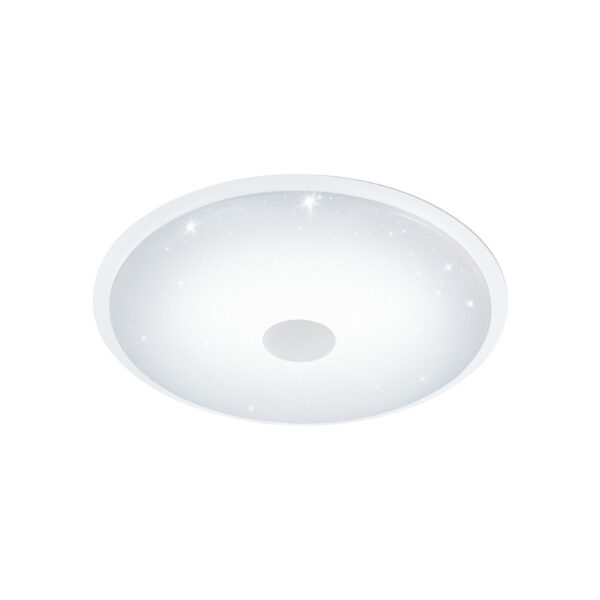 Plafoniera EGLO LANCIANO 97738 - LED 80W 7800lm 3000K - 4000K - 5000K D860mm - Efect de cristal - Alb - Argintiu
