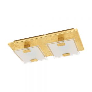Aplica EGLO VICARO 1 97758 - LED 2X2.5W 360lm 3000K - Sticla satinata - Auriu