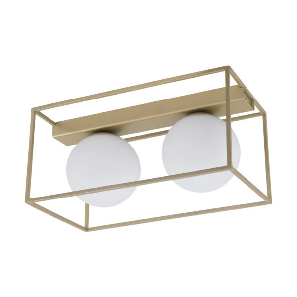 Plafoniera EGLO VALLASPRA 97792 - E14 2X40W - Sticla opal mat - Sampanie