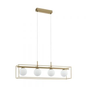 Lustra EGLO VALLASPRA 97793 - E14 4X40W - Sticla opal mat - Sampanie