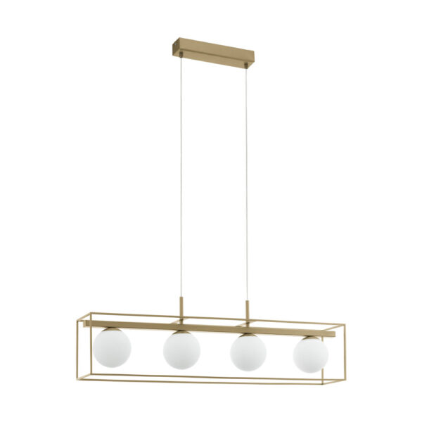 Lustra EGLO VALLASPRA 97793 - E14 4X40W - Sticla opal mat - Sampanie