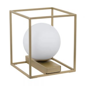 Veioza EGLO VALLASPRA 97794 - E14 1X40W - Sticla opal mat - Sampanie