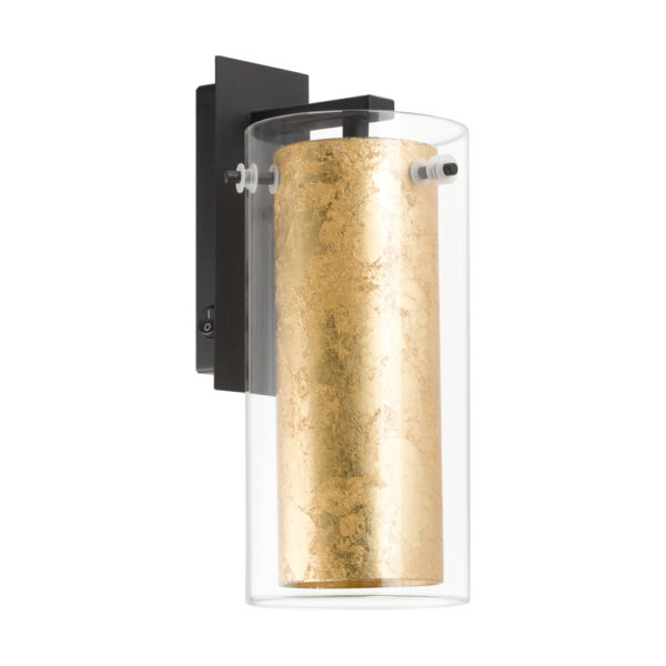 Aplica EGLO PINTO GOLD 97839 - E27 1X40W - Sticla - Negru