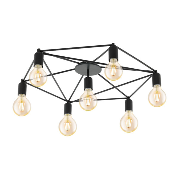 Plafoniera EGLO STAITI 97904 - E27 7X60W D760mm - Otel - Negru