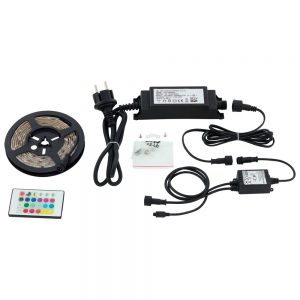 KIT banda LED dimabila cu telecomanda EGLO FLEX 97929 - RGB TW 10W 600lm 3000K IP44 - 2000mm