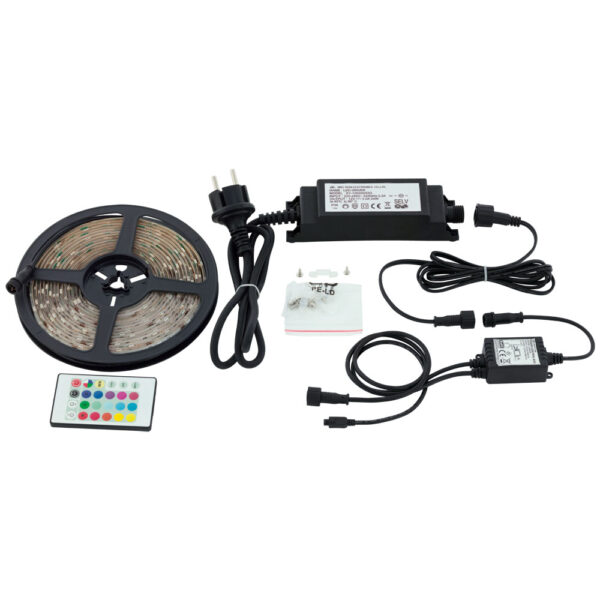 KIT banda LED dimabila cu telecomanda EGLO FLEX 97931 - RGB TW 20W 1000lm 3000K IP44 - 5000mm
