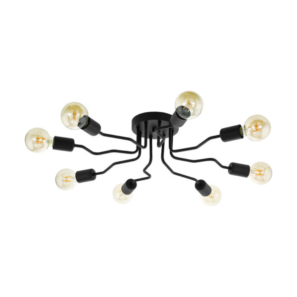 Plafoniera EGLO ORAZIO 97985 - E27 8X40W D690mm - Otel - Negru