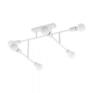 Plafoniera EGLO BELSIANA 98032 - E27 6X40W - Otel - Alb