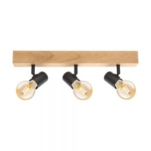 Plafoniera vintage EGLO TOWNSHEND 3 98113 - E27 3X60W - Lemn - Negru - Maro