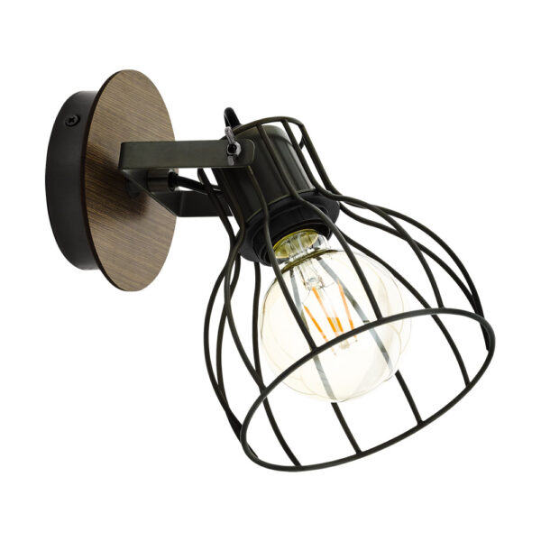 Aplica EGLO SAMBATELLO 98134 - E27 1X40W - Lemn - Argintiu