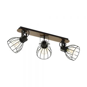 Plafoniera EGLO SAMBATELLO 98136 - E27 3X40W - Lemn - Argintiu