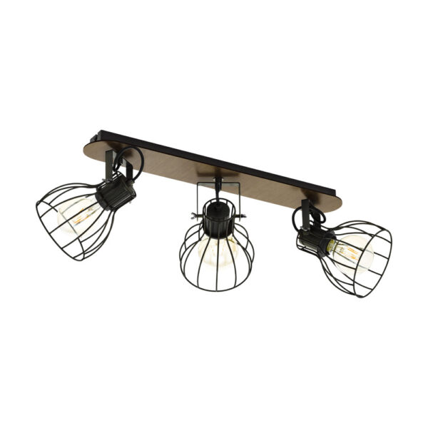 Plafoniera EGLO SAMBATELLO 98136 - E27 3X40W - Lemn - Argintiu