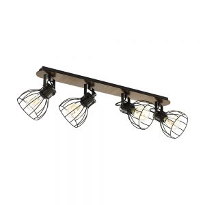 Plafoniera EGLO SAMBATELLO 98137 - E27 4X40W - Lemn - Argintiu