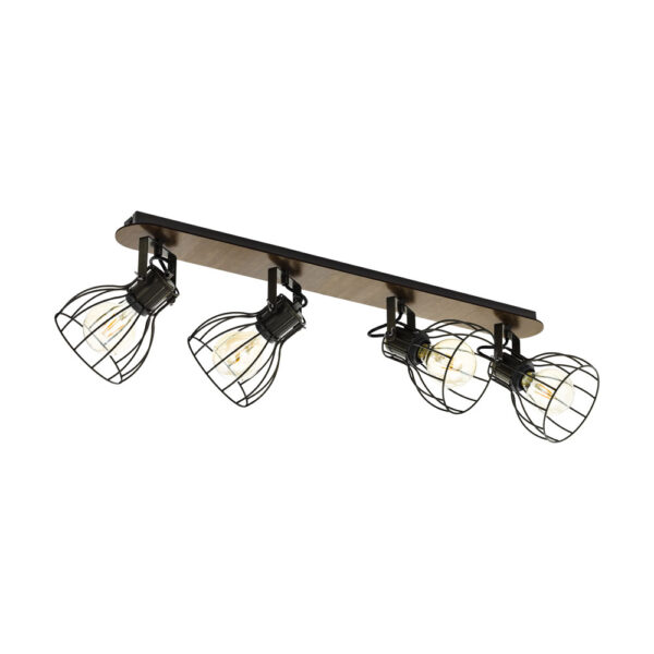 Plafoniera EGLO SAMBATELLO 98137 - E27 4X40W - Lemn - Argintiu