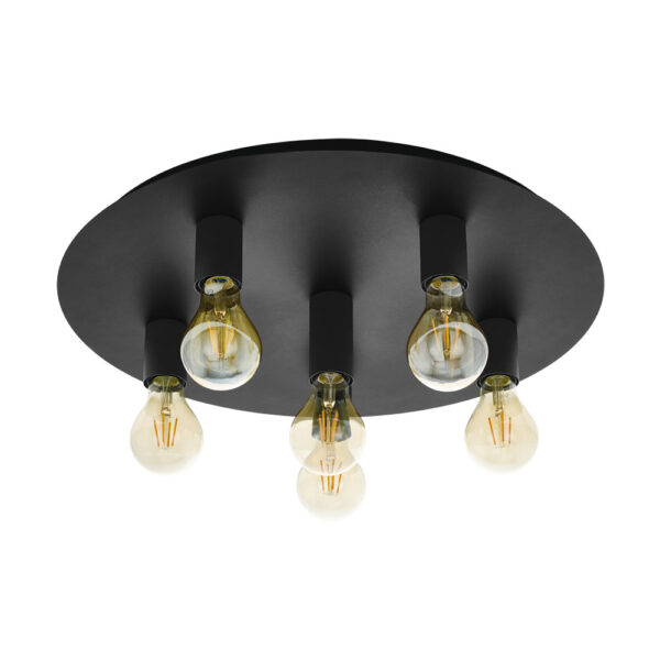Plafoniera EGLO PASSANO 1 98157 - E27 6X60W D550mm - Otel - Negru