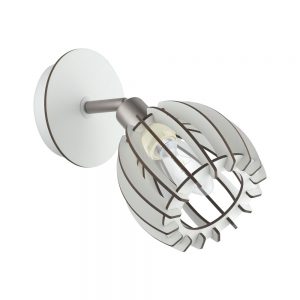 Aplica EGLO COSSANO-SPOT 98162 - E14 1X28W D120mm - Lemn - Alb