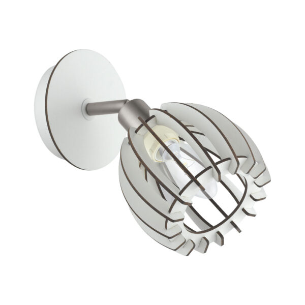 Aplica EGLO COSSANO-SPOT 98162 - E14 1X28W D120mm - Lemn - Alb