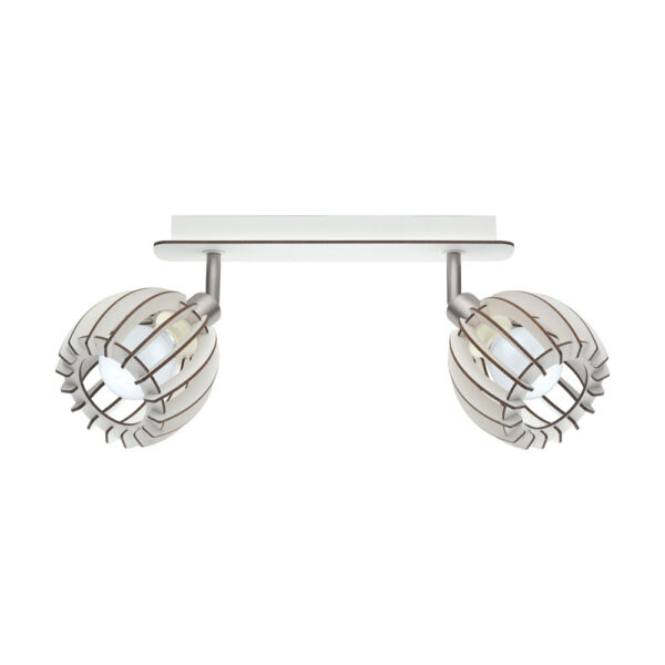 Plafoniera EGLO COSSANO-SPOT 98163 - E14 2X28W - Lemn - Alb