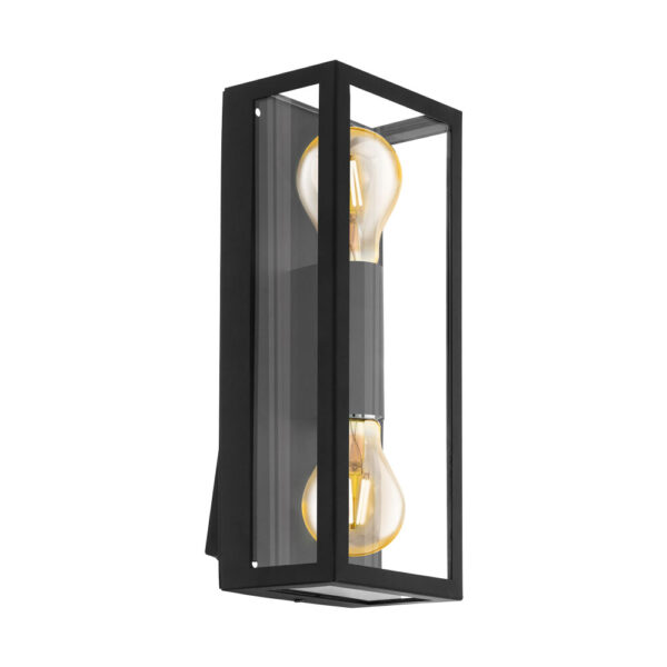 Aplica exterior EGLO ALAMONTE 1 98273 - E27 2X60W IP44 - Sticla - Negru