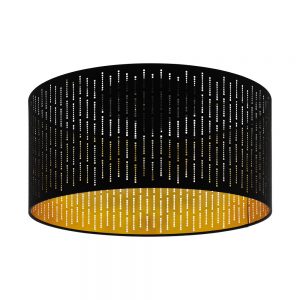 Plafoniera EGLO VARILLAS 98311 - E27 1X40W D475mm - Textil - Auriu - Negru