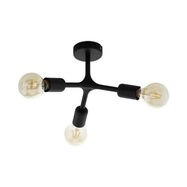 Plafoniera EGLO BOCADELLA 1 98317 - E27 3X60W D345mm - Otel - Negru
