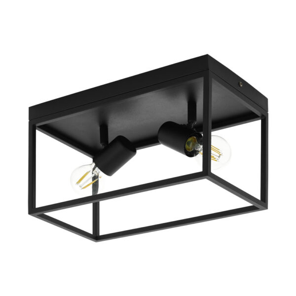 Plafoniera EGLO SILENTINA 98332 - E27 2X40W - Otel - Negru