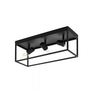 Plafoniera EGLO SILENTINA 98333 - E27 3X40W - Otel - Negru